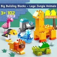 Đồ Chơi Lắp Ghép Động Vật Cao Cấp Size Lớn FEELO 102 Chi Tiết, Bộ Lego Ghép Hình Thông Minh Cho Trẻ Thỏa Sức Sáng Tạo