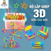 Đồ Chơi Lắp Ghép Hình Que Sáng Tạo 600 Chi Tiết- Xếp hình Que Diêm Sáng Tạo