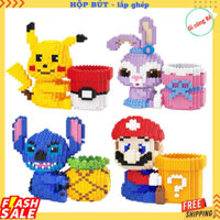 Đồ chơi lắp ghép HỘP ĐỰNG BÚT - Mô hình lắp ghép Hộp Bút các nhân vật đáng yêu - Cao 138mm - 1113pcs "Linhlinh29219"