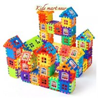 Đồ Chơi Lắp Ghép Khối Xây Dựng Kiến Trúc 150 Chi Tiết, Bộ Lắp Ghép Xây Nhà Cho Bé 💖 Kids Mart New 💖