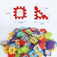 Đồ chơi lắp ghép khối xây dựng kiến trúc 140 chi tiết   có cửa mở, bộ LEGO xây nhà giúp phát triển trí thông minh