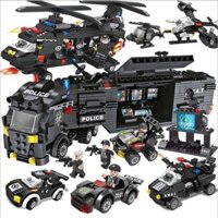 Đồ chơi lắp ghép Lego Cảnh Sát SWAT Lego Robot và Lego Máy Bay 500 - 900 Chi Tiết