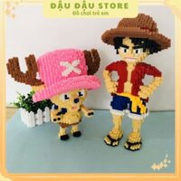 Đồ chơi lắp ghép Luffy, Chopper size lơn, Mô hình One Piece bộ lắp ráp nhân vật Luffy, Chopper Đậu Đậu Store