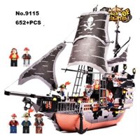 Đồ chơi Lắp ghép Mô hình GUDI 9115 Pirates Caribbean Black Pearl Ghost Ship Cướp biển Caribbean Black Pearl Gudi 9115