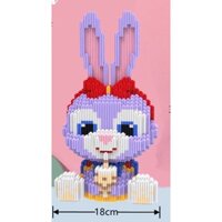 đồ chơi lắp ghép mô hình lego Gấu Bearbrick 33cm 3D dễ thương Thỏ xinh thổi nến tặng kèm búa