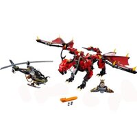 Đồ chơi Lắp ghép Mô hình Zimo  Ninja 44003 Cơn thịnh nộ của Rồng Đỏ
