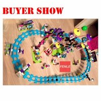 Đồ chơi Lắp ghép Mô hình Amusement Park Roller Coaster Xếp hình Tàu Lượn Đu Quay Tròn Đứng Đu Quay Thả Bela 10563