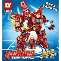 Đồ chơi lắp ghép người sắt Iron Man Hulkbuster 820 chi tiết dành cho bé