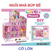 Đồ chơi lắp ghép nhà búp bê mô hình cỡ lớn cho bé gái nhiều chi tiết, quà sinh nhật , quà giáng sinh, quà noel cho bé