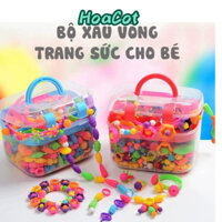Đồ chơi lắp ghép, xâu hạt 550 chi tiết cho bé thoả sức sáng tạo, tập làm Bờm- Vòng Tay- Nhẫn và các đồ trang sức.