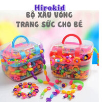 Đồ chơi lắp ghép, xâu hạt 550 chi tiết cho bé thoả sức sáng tạo, tập làm Bờm- Vòng Tay- Nhẫn và các đồ trang sức.