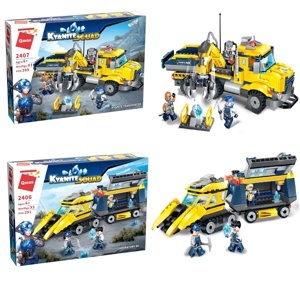 Đồ chơi lắp ghép xếp hình Qman 2407 - Xe vận chuyển Kyanite