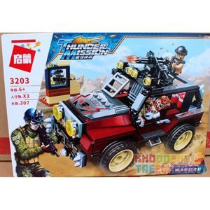 Đồ chơi lắp ghép xếp hình Qman 3203 - Xe Jeep Vũ Trang