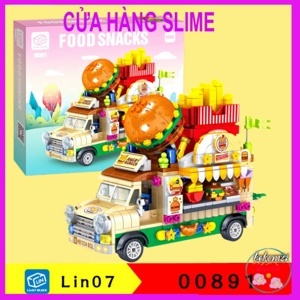 Đồ chơi lắp ghép xếp hình Qman 2029 - Xe bán kem di động