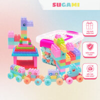 Đồ chơi láp ráp 128 khối SuGami bằng nhựa có hộp đựng