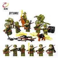 Đồ chơi lắp ráp army logo Trung Hoa thế chiến 2 II world war (đóng bịch) D71001 trọn bộ 6 mini