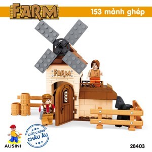 Đồ chơi lắp ráp Ausini - Nông trại vui vẻ - Cối xây gió 28403 (153 mảnh ghép)