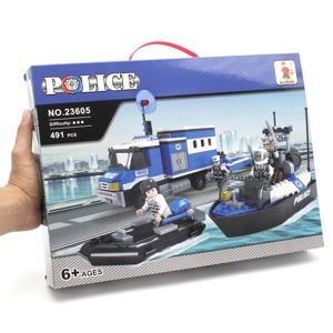Đồ chơi lắp ráp Ausini - sở cảnh sát - các phương tiện cảnh sát 23605 (491 mảnh ghép)