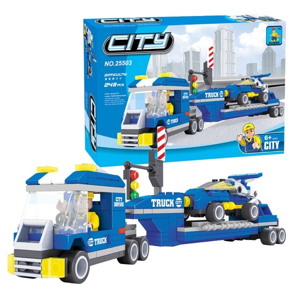 Đồ chơi lắp ráp Ausini - thành phố hiện đại - xe tải chuyên chở 25503 (248 mảnh ghép)