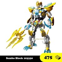Đồ chơi Lắp ráp Bạch Hổ Tứ Linh, Sembo BLock 103330 White Tiger Mecha, Mô hình Robto