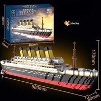 Đồ chơi lắp ráp bằng nhựa mô hình Tàu Titanic huyền thoại siêu to 3688 pcs -1878 pcs