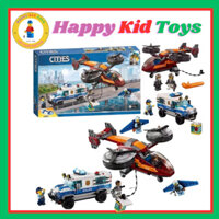 Đồ chơi lắp ráp Cities Cuộc Đuổi Bắt Trên Bầu Trời Happykidtoys - 11209 60209 gồm 424 mảnh