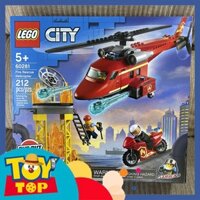 Đồ chơi lắp ráp city máy bay trực thăng của cảnh sát cứu hỏa giải cứu thành phố xếp hình Lego 60281