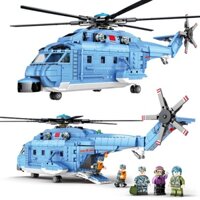 Đồ chơi lắp ráp City Swat Sembo 202051  Máy Bay Chiến Đấu Trực Thăng Z-18 Utility Helicopter