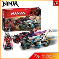 Đồ chơi lắp ráp cuộc đua Ninja go xe máy công nghệ của Zane & Oni Mr.E 10802
