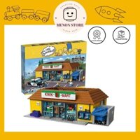 Đồ chơi lắp ráp D3016 X19044 16004 71016 Gia đình Simpsons siêu thị Kwik - Xếp hình thông minh