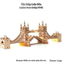 Đồ chơi Lắp Ráp DIY 3D Bằng Gỗ Mô Hình ROBOTIM Cầu Tháp Luân Đôn - LonDon Tower Bridge TG412 Quà Tặng Trang Trí Độc Lạ