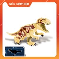 Đồ Chơi Lắp Ráp Ghép Hình Mô Hình Khủng Long Bạo Chúa T-Rex Jurassic Vàng YC77028