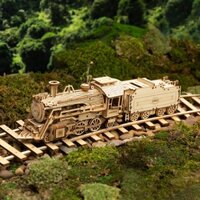 ❁✚Đồ chơi lắp ráp gỗ 3D Mô hình Tàu hơi nước Steam Train Laser MC501