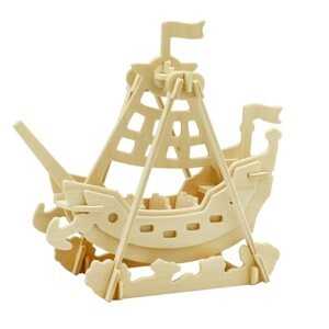 Đồ chơi lắp ráp gỗ 3D Robotime JP264 - Mô hình Con Tàu