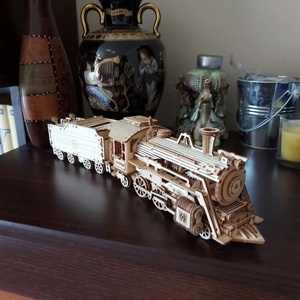 Đồ chơi lắp ráp gỗ 3D Robotime MC501 - Mô hình Tàu hơi nước Steam Train Laser
