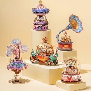 Đồ chơi lắp ráp gỗ 3D Robotime AM41 - Xe Bí Ngô