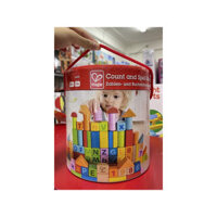 Đồ chơi lắp ráp học đếm Hape (80 mảnh) cho bé E8402A cho bé 12m+