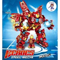 Đồ Chơi Lắp Ráp HulkBuster Iron Man Mô Hình Robot Người Sắt LY76038