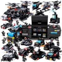 Đồ Chơi lắp ráp Kiểu LEGO cảnh sát SWAT ROBOT / phi cơ Trực Thăng / Xe lãnh đạo / cảnh sát Đặc Nhiệm 820 Chi Tiết