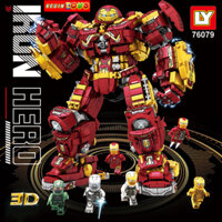 Đồ Chơi Lắp Ráp Kiểu Lego Mô Hình Người Sắt IronMan HulkBuster MK44 Avenger Age of Ultron Model 76079 Với 1852+Mảnh Ghép