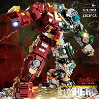 Đồ Chơi Lắp Ráp Kiểu LEGO Mô Hình Anti-Hulk Iron Man Hulkbuster Model LW2081 Với 1203 PCS-Gogo toys