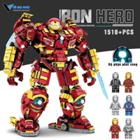 Đồ Chơi Lắp Ráp Kiểu Lego Mô Hình Người Sắt Iron Man HulkBuster Mark40 Avenger Infinity War No.76068 Với 1510+ Chi Tiết