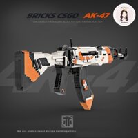 Đồ Chơi Lắp Ráp Kiểu LEGO PUBG Mô Hình AK-47 Asiimov Bắn Thun Nịt MOC Kevin183 / CSGO Free Fire Lửa Chùa CoD