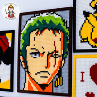 Đồ Chơi Lắp Ráp Kiểu LEGO Linkgo Mô Hình Tranh Vẽ Anime Zoro/ Naruto/ Sasuke Trong One Piece / Naruto Anime 62010