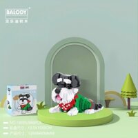 Đồ chơi lắp ráp : Lắp ráp Balody - Chó "Ông Già" Schnauzer (886 miếng ghép) - 7950 (18395)