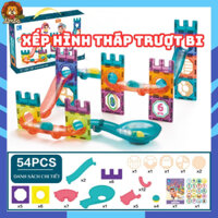 Đồ Chơi Lắp Ráp Lâu Đài Trượt Bi Gắn Nam Châm