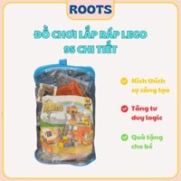 Đồ chơi lắp ráp Lego 95 chi tiết cao cấp, lego xây nhà giúp bé phát triển trí thông minh - Roots