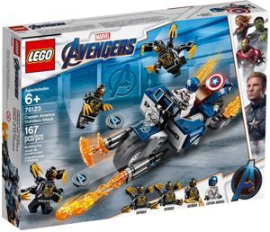 Đồ chơi lắp ráp Lego Marvel Super Heroes 76123 - Xe Mô Tô Captain America Đại Chiến Outrider