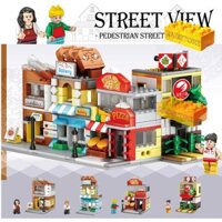 Đồ chơi lắp ráp Lego - Street View - 4 IN 1 -  Kích thích sáng tạo cho bé - Trò chơi Xếp hình mô hình nhân vật - 5001