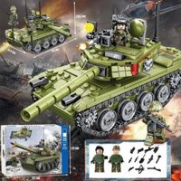 Đồ chơi lắp ráp Lego Xe Tăng/ Xe Bọc Thép Chiến Đấu 327 chi tiết, Mô hình lắp ráp Lego xe quân sự chiến đấu cho bé